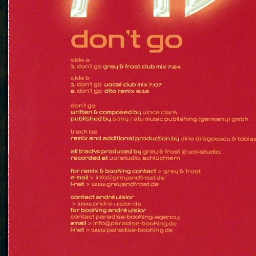Visior,Andre: Don't Go*3, EW(5050466-1751-0-), D, 2002 - 12inch - Y2906 - 4,00 Euro