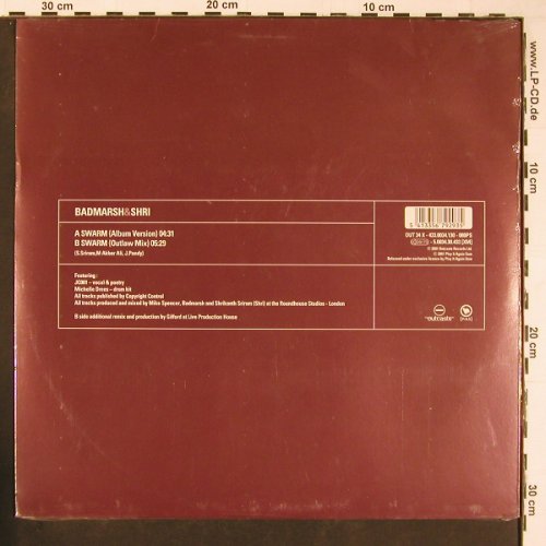 Badmarsh & Shri: Swarm*2, FS-New, Outcaste (OUT 34X), UK, 2001 Typ: 12" Best.-Nr.: Y295 Preis: 6,00 Euro
