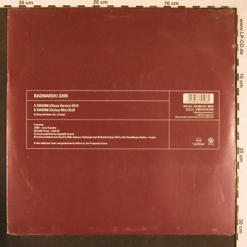 Badmarsh & Shri: Swarm*2, FS-New, Outcaste(OUT 34X), UK, 2001 - 12inch - Y295 - 6,00 Euro