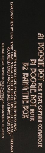 Kaos f. Captain Comatose: Boogie Boy*2/Bang the Box, K7 (175EP), F, 2005 Typ: 12" Best.-Nr.: Y3828 Preis: 5,00 Euro
