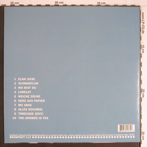 Köhncke,Justus: Doppelleben, Kompakt (KOM 112), D, 2005 Typ: LP Best.-Nr.: Y3948 Preis: 7,50 Euro
