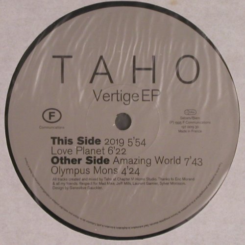 Taho: Vertige EP,4 Tr., F Communications(F 019), F, 1995 - 12inch - Y4093 - 5,00 Euro