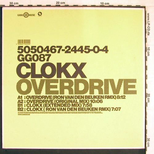 Clokx: Overdrive *2 / Clokx*2, m-/vg+, Gang Go Music (GG087), D, 2004 Typ: 12" Best.-Nr.: Y5322 Preis: 5,00 Euro