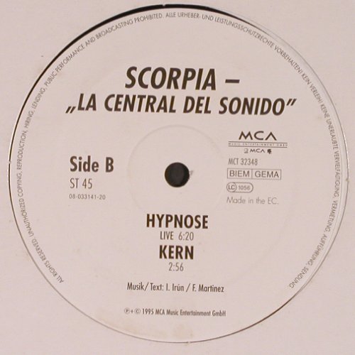 Scorpia: Hypnose*3/Kern, La Central d.Sonido, MCA(MCT 32348), D, LC, 1995 - 12inch - Y7747 - 3,00 Euro
