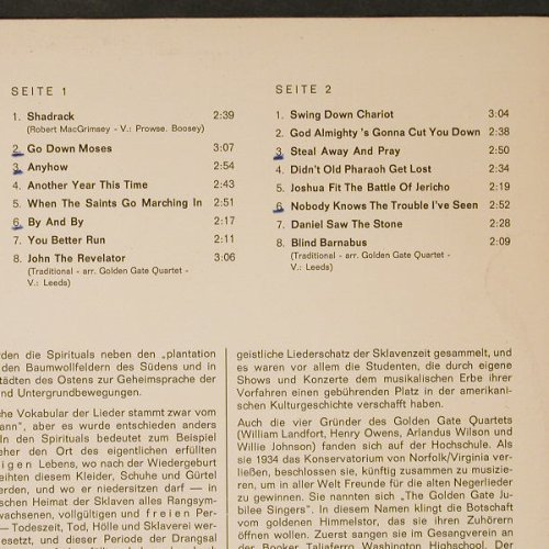 Golden Gate Quartet: Negro Spirituals, Deutscher Schallplattenc(H 026), D,  - LP - E4708 - 6,00 Euro