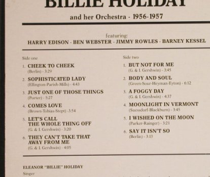 Holiday,Billie: and her Orchester , 1956-1957, Giants o.J(LPJT 80), I, 1988 - LP - H1131 - 6,00 Euro
