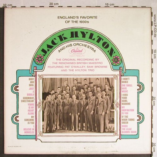 Hylton,Jack  and his Orchestra: England's Favorite of the 1930s,Foc, Capitol(TAO 10323), US,m-/vg+,  - LP - H153 - 7,50 Euro
