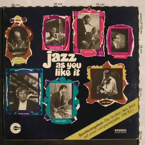 V.A.Jazz As You Like It: Tuxedo Jass Band...Nathan-DavisQ., Center/MPS(17028 ST), D, Foc, 1969 - LP - H2815 - 9,00 Euro