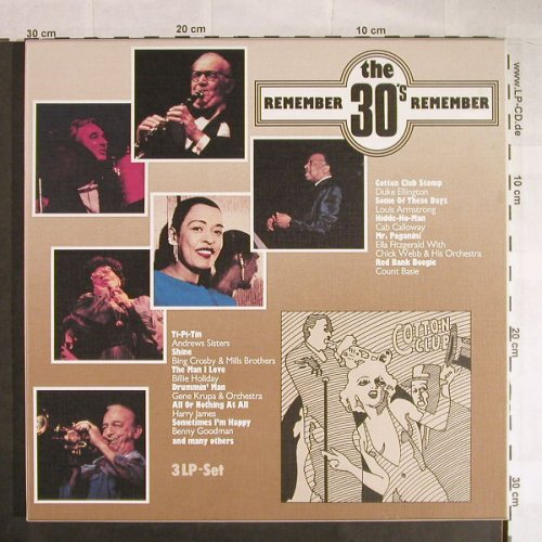 V.A.Remember The 30's: Andrew Sisters,B.Holiday,C.Basie..., SCANA(9019/3), D,Box,  - 3LP - H527 - 6,50 Euro