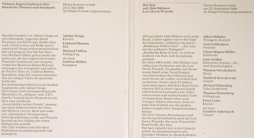 V.A.Jazz goes to Dräger: rec.2, Abbi Hübners LDW, Foc, Teldec(6628583), D, 1989 - 2LP - H5721 - 9,00 Euro