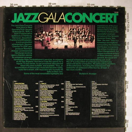 V.A.Jazz Gala Concert: Gerry Mulligan..Peter Herbolzheimer, Atlantic(SD 1693), US, co, 1976 - LP - H6127 - 12,50 Euro