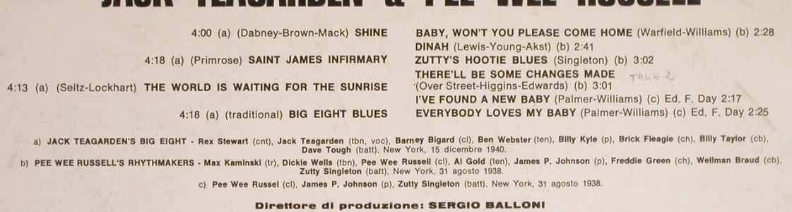 Teagarden,Jack & Pee Wee Russell: La Storia del Jazz, m-/vg+, Joker(SM 3096), I, Ri, 1971 - LP - H6176 - 4,00 Euro