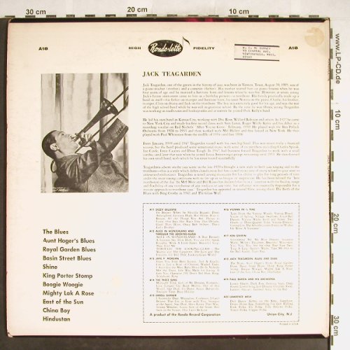 Teagarden,Jack & his Orch.: The Blue and Dixie, VG+/vg+, Rondolette(A18), US,  - LP - H6260 - 4,00 Euro