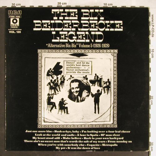 Beiderbecke,Bix: The B.B.Legend Vol.5,26-28, vg+/vg+, RCA Vol.135(FXM1 7092), F,  - LP - H6305 - 6,00 Euro