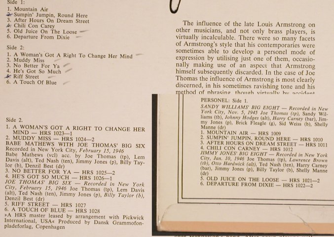 V.A.Swing Classics Vol.3, 1945-47: Sandy Williams Big Eight...,vg+/vg+, Storyville(SLP 808), UK,  - LP - H6560 - 4,00 Euro