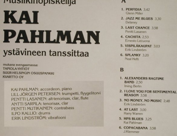 Pahlman,Kai: ystävineen tanssittaa, Peel-rec.(KPLP-1), SF, 1985 - LP - H6650 - 6,00 Euro