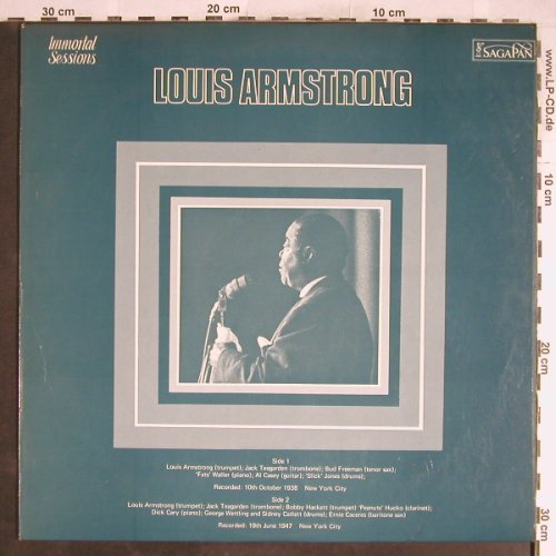 Armstrong,Louis: Immortal Sessions Vol.1, vg+/vg+, SagaPan(PAN 6901), UK, 1971 - LP - H6669 - 6,00 Euro