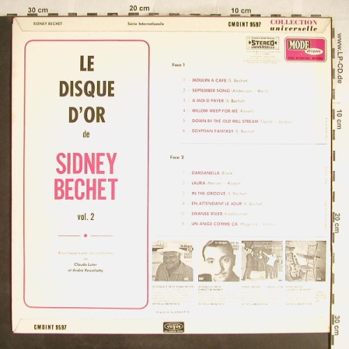 Bechet,Sidney: Le Disque D'Or -  Vol.2, vg+/m-, Mode(CMDINT 9597), F,  - LP - H6702 - 5,00 Euro