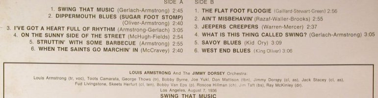 Armstrong,Louis: Same-Original Recordings 1936-1939, Joker(SM 3052), I, 1971 - LP - H6737 - 5,00 Euro