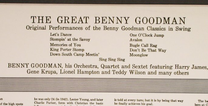 Goodman,Benny: The Great, Ri, re-channeled, Columbia(PC 8643), US, co,  - LP - H6795 - 6,00 Euro