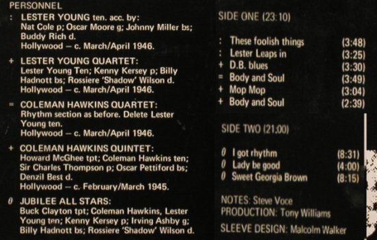 Hawkins,Coleman & Lester Young: Same, Spotlite Records(SPJ 119), UK,  - LP - H7049 - 7,50 Euro
