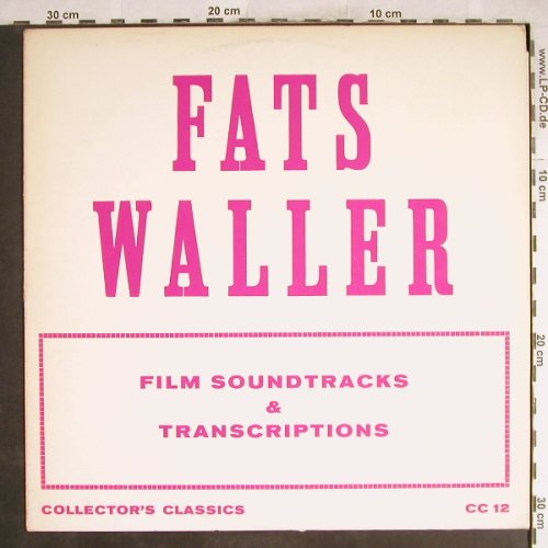 Waller,Fats: Film Soundtracks, woc, Collector's Classics(CC 12), UK,  - LP - H7113 - 6,00 Euro