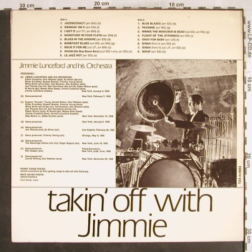 Lunceford,Jimmie: Takin' off with Jimmie, vg+/m-, Tax(m-8003), S,  - LP - H7470 - 6,00 Euro