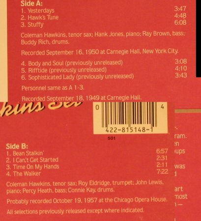 Hawkins,Coleman  Set: Same,Jazz at the Philharmonic(1949), Verve(815 148 1), US, co, Ri, 1983 - LP - H7712 - 7,50 Euro