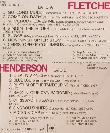 Henderson,Fletcher: I Grandi del Jazz, Foc, m-/vg, Fabbri Editori(GDJ 06), I,  - LP - H7755 - 3,00 Euro