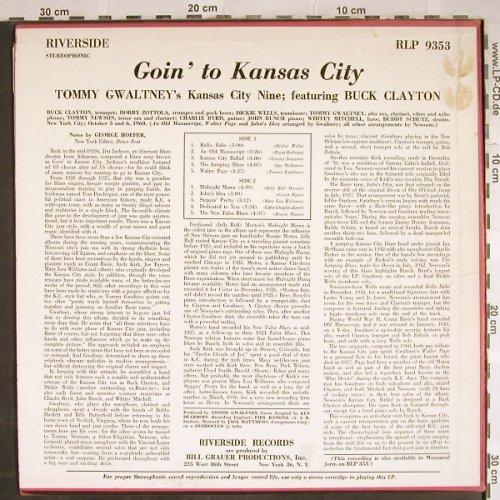 Gwaltney,Tommy - Kansas City Nine: Gion' to Kansas City, Riverside(RLP 9353), US,  - LP - H7884 - 9,00 Euro