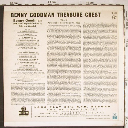 Goodman,Benny: Performance Recordings 1937-1938, MGM(MGM C 807), UK,Vol.2/3,  - LP - H7895 - 20,00 Euro