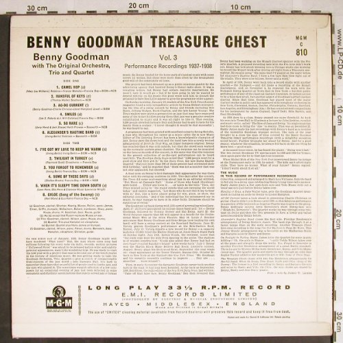 Goodman,Benny: Performance Recordings 1937-1938, MGM(MGM C 810), UK,Vol.3/3,  - LP - H7896 - 20,00 Euro