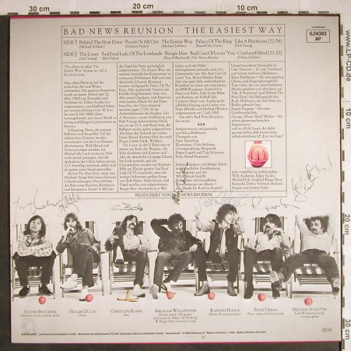 Bad News Reunion: The Easiest Way, 7 x Autogramm, Line(6.24383 AP), D, 1980 - LP - H8099 - 12,50 Euro