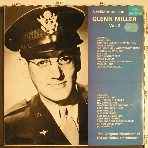 Miller,Glenn: A Memorial for, Vol.2, Foc, Festival(230), F,  - 2LP - H8426 - 7,50 Euro