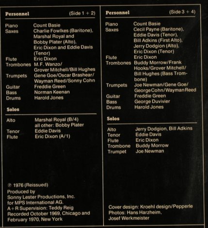Count Basie Orchestra: Basie's Timing, Foc, MPS/BASF,EncoreV8(22 22727-8), D, 1976 - 2LP - H8475 - 17,50 Euro