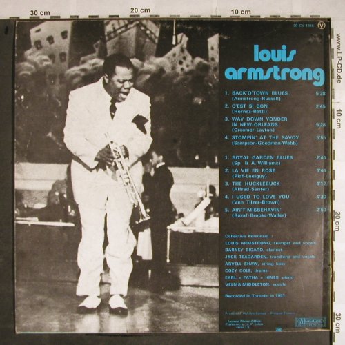 Armstrong,Louis: Same, La Vie en Rose,C'Est Si Bon, Musidisc,Live Toronto(30 CV 1316), F,Ri, 1951 - LP - H8487 - 5,50 Euro