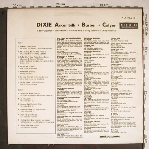 V.A.Dixie ABC: Acker Bilk, Barber, Colyer,14 Tr., Metron.(HLP 10.012), D, 1967 - LP - H8622 - 6,00 Euro