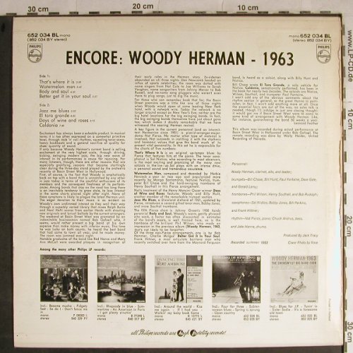 Herman,Woody: Encore,Best Band of the Year, Philips(652 034 BL), NL,vg+/vg+, 1963 - LP - H8851 - 9,00 Euro