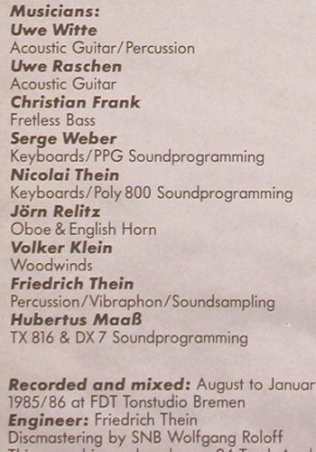 Witte,Uwe: Direct To Emotion, Thein(TH 47100585), D, 1986 - LP - H9854 - 3,00 Euro