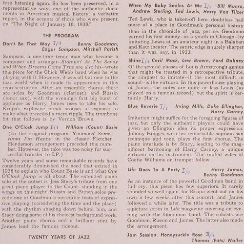 Goodman,Benny: The Famous 1938 Carnegie Hall Conc., CBS, Foc (62 340/341), D, woc Typ: 2LP Best.-Nr.: V1121 Preis: 7,50 Euro