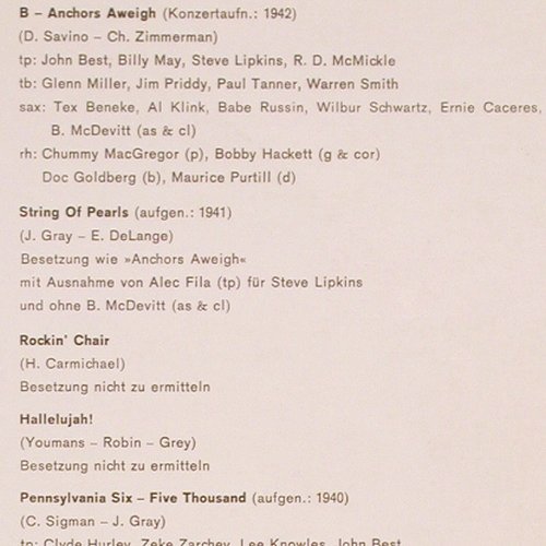 Miller,Glenn: In Seinen Größten Erfolgen(1939-42), RCA/S*R-Sonderauflage(73 676), D,  - LP - V1261 - 7,50 Euro