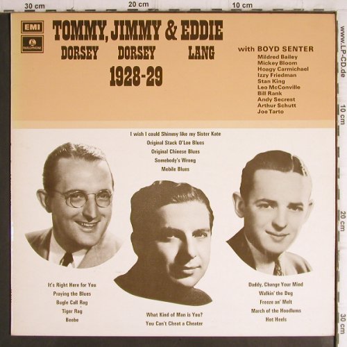 Dorsey,Tommy & Jimmy,Eddie Lang: Tommy,Jimmy and Eddie,1928-29, Parlophone (PMC 7133), UK, 1971 Typ: LP Best.-Nr.: V1344 Preis: 12,50 Euro