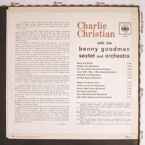 Christian,Charlie: with the Benny Goodman Sextet&Orch., CBS (62 387), F Typ: LP Best.-Nr.: V1352 Preis: 9,00 Euro