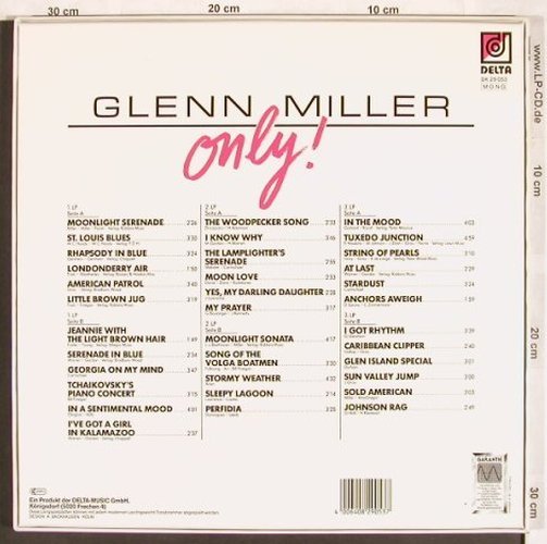 Miller,Glenn: Only, Box, Mono, Delta(DK 29 053), D,  - 3LP - V1536 - 9,00 Euro