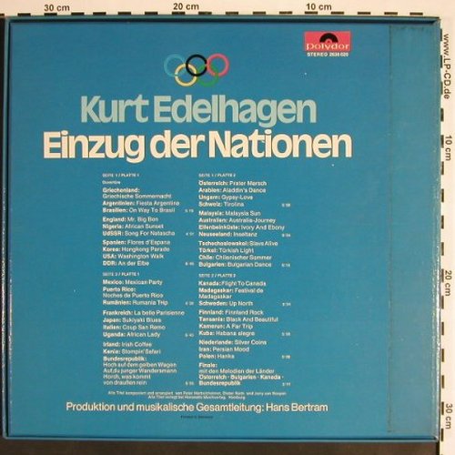 Edelhagen,Kurt: Einzug der Nationen, Box, Polydor (2638 020), D, 1972 Typ: 2LP Best.-Nr.: V1537 Preis: 7,50 Euro