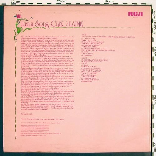 Laine,Cleo: I Am A Song, RCA Victor(SF 8352), UK, 1973 - LP - V1714 - 7,50 Euro