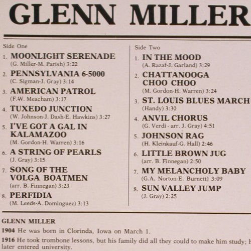 Miller,Glenn: Same (1939-1944), Giants Of Jazz(LPJT 12), I, 1984 - LP - V177 - 7,50 Euro