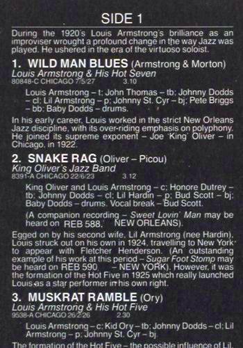Armstrong,Louis: Great Original Performances 1923-31, BBC (REB 597), UK, 1985 Typ: LP Best.-Nr.: V1787 Preis: 7,50 Euro