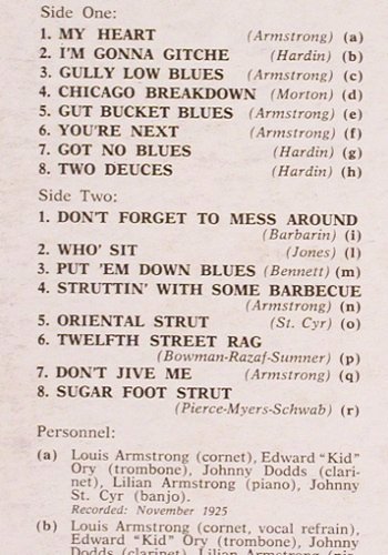Armstrong,Louis: Really the Jazz  (1925-1928), Parlophone/EMI(C 034-05669), I, 1974 - LP - V2093 - 9,00 Euro