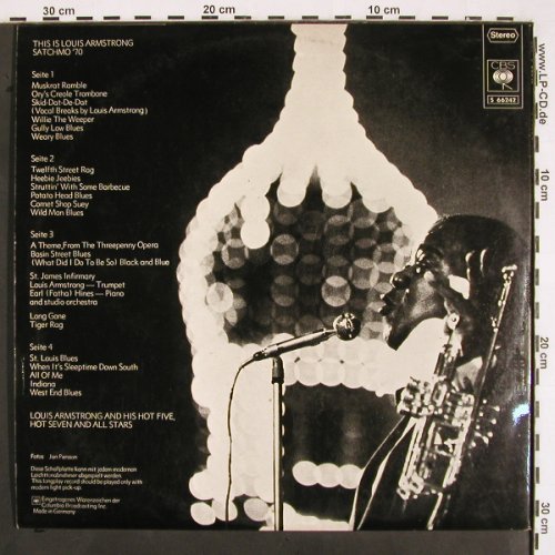 Armstrong,Louis: This Is ..,Satchmo'70, Foc, CBS(S 66242), D, 1973 - 2LP - V2099 - 9,00 Euro